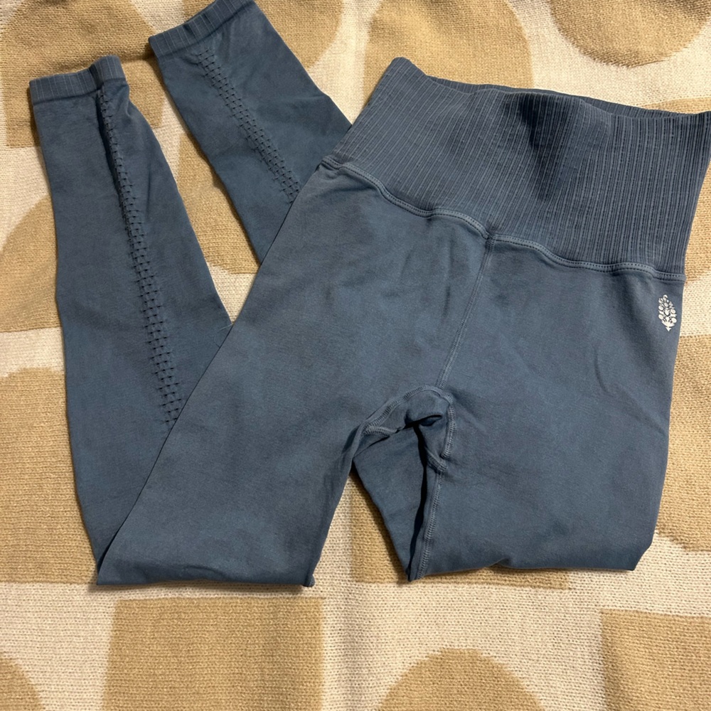 NEW FP Movement by Free People Good Karma Leggings in Light Blue Sz XS/S